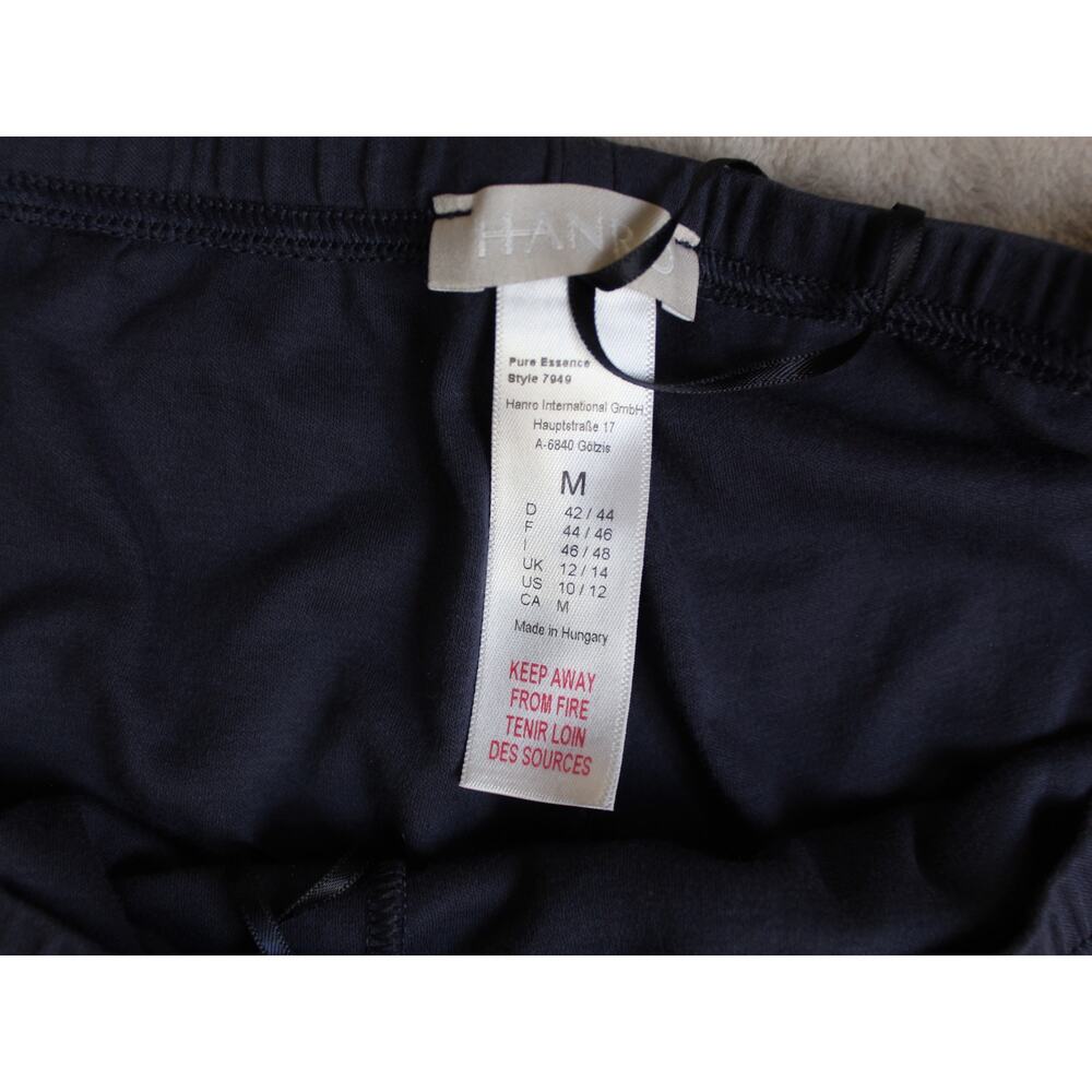 Hanro Pajama Set Womens Medium Blue Top Pants Long Sleeve Sleepwear Loungewear - Picture 11 of 11